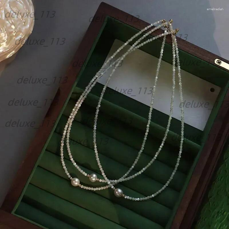 Pendants FUQI Original Designer Natural Freshwater Pearl 14K Gold Filled Beads Chains Necklace For Women Fashion Jewelry Birthday Gifts