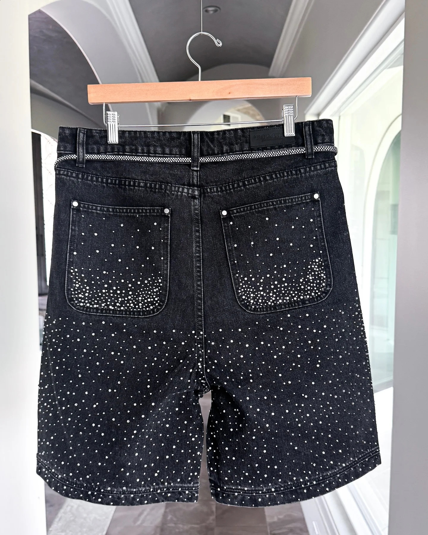 Summer Y2k Shorts Men Retro Hip Hop Rhinestone Pattern Casual Sweatpants Streetwear Harajuku Loose Gym Basketball Shorts 250617