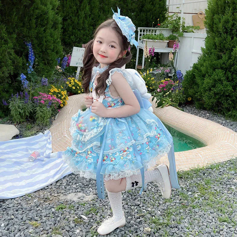 Sanrio 2024 Sanrio Cinnamoroll Cute Fashion Trend Girls Dress Lolita Princess Dress Four Seasons Strap Dress Halloween Christmas Gift XJ250618