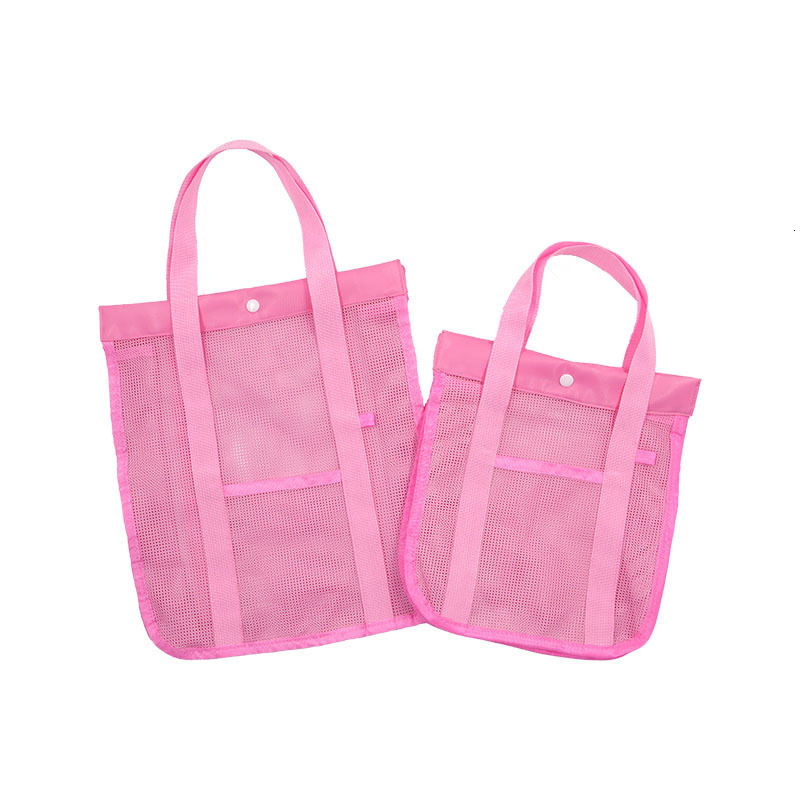 Toiletry Portable Multi-Pocket Storage Organizer Handheld Bath Polyester Mesh Beach Bag