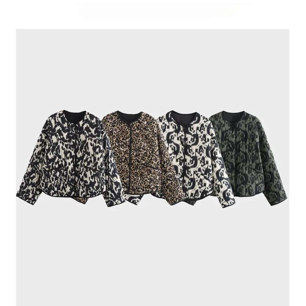 Foreign Trade Women's Clothing New Style, Fashionable And Versatile, Animal Pattern Printed Cotton Jacket
