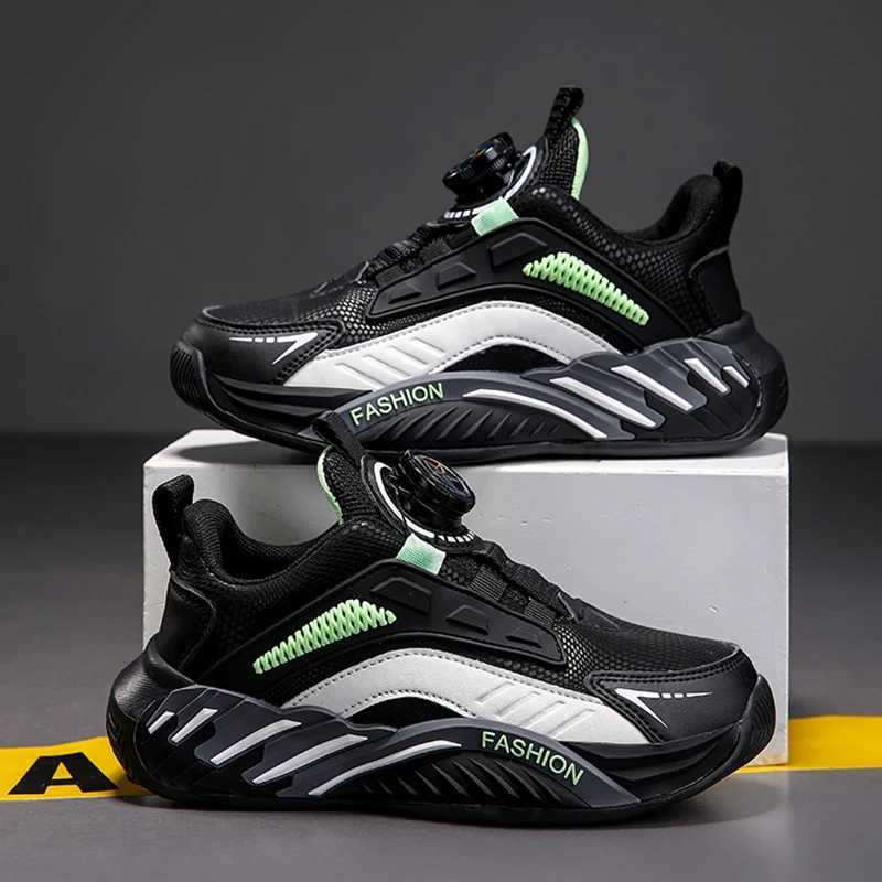 Fashion New Kids Boy Running Sport Shoes Leather Sneakers Children Outdoor Lightweight Breathable Tennis Footwear Z250618