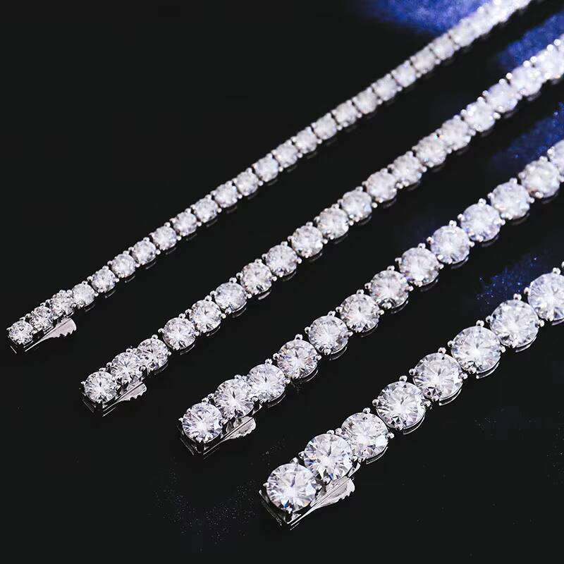 Pure Sier GRA Tennis Bracelet Silicon Stone 2mm 3mm 4mm 5mm
