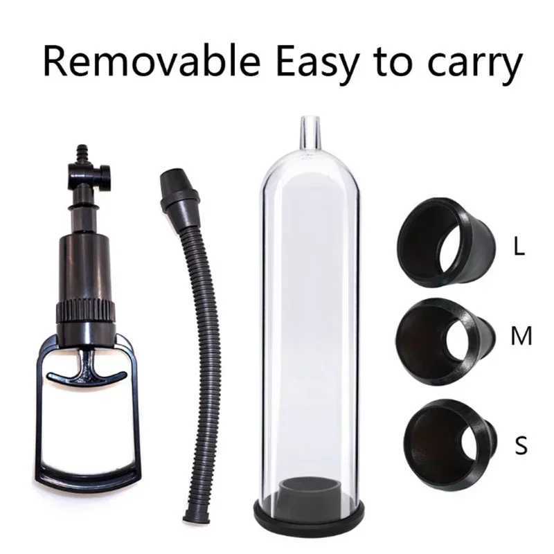 Manual penis pump sex toys for men enlargement vacuum pump for penis enhancement male masturbator adult penis extender too W250618