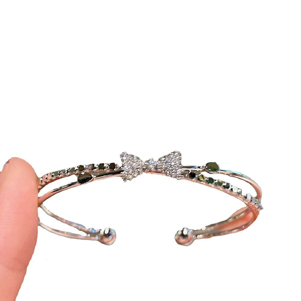 JOJO Ultra-Fine Light Bracelet Sier Niche Bowknot Wristband Sweet High-End Sense Jewelry