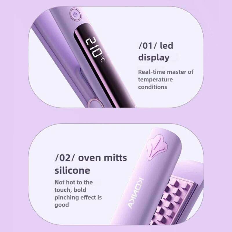 Temperature Controlled Curling Board Hair 3D Grid 10 gear LCD display screen Negative ion Fluffy Corn Iron Curler