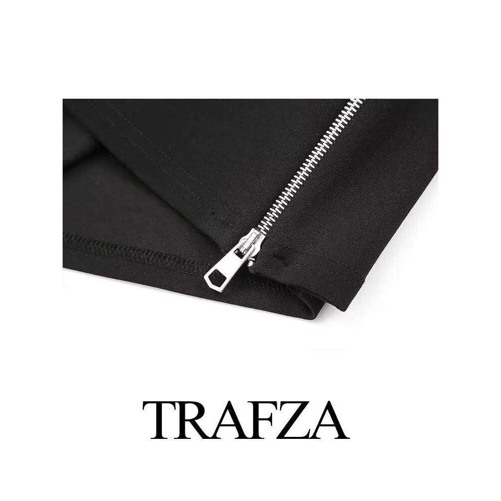 Designer Clothing 2025 Summer New Sexy Solid Color Tubeless Short Fashion Side Zipper Sleeveless Backless Women's Street Top