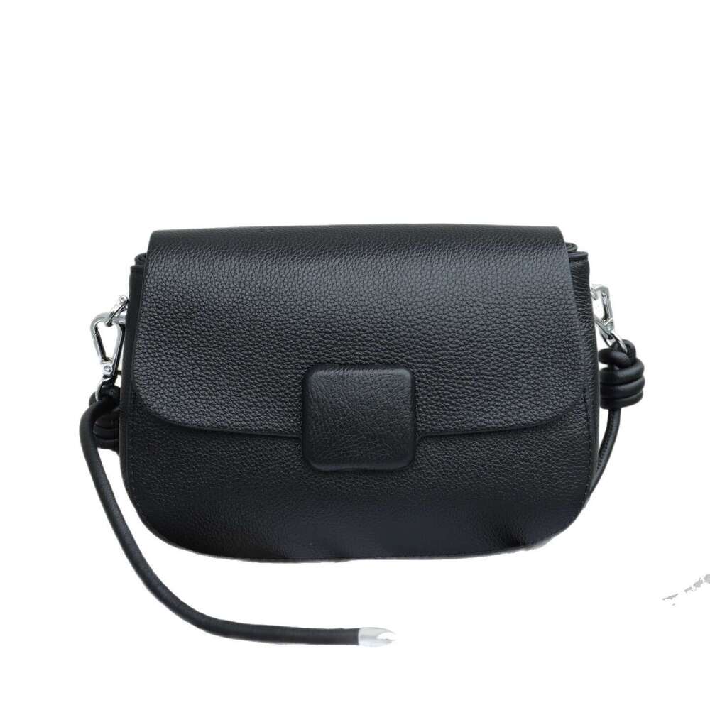 New Women's Fashionable Shoulder Simple Versatile Crossbody Small Square Bag Top Layer Cowhide 2025 Spring Summer