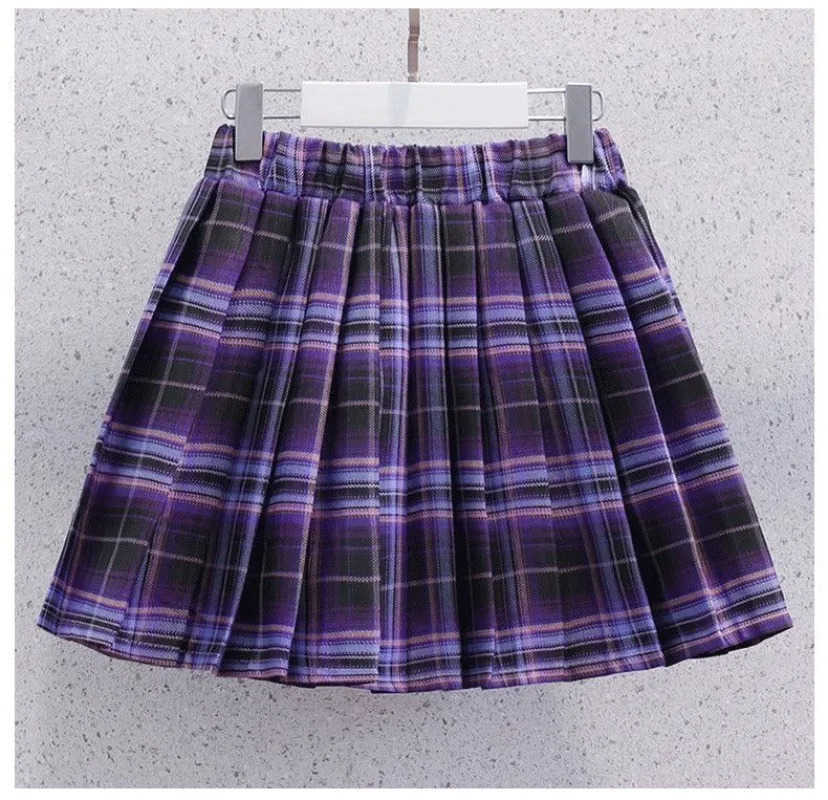 Sanrio Kawaii Kuromi Children T-shirt Pleated Skirt Two Piece Set MINISO Anime Lovely Student Summer Fashion Printing JK Uniform New XJ250618
