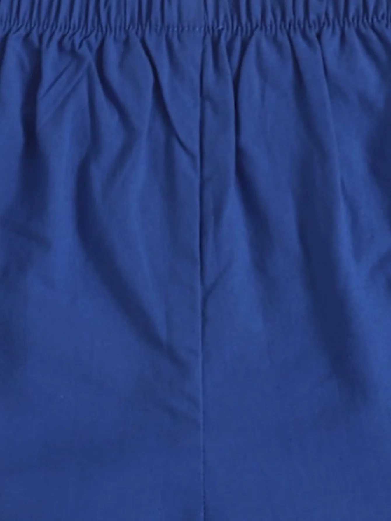 Girls dark blue ruffled shorts - comfortable elastic waist designC250617