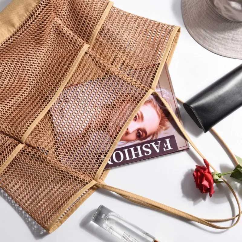 Swimming Beach Bag Portable e-shoder Storage Bag Crossbody Bag Versatile Mesh Bag B250618