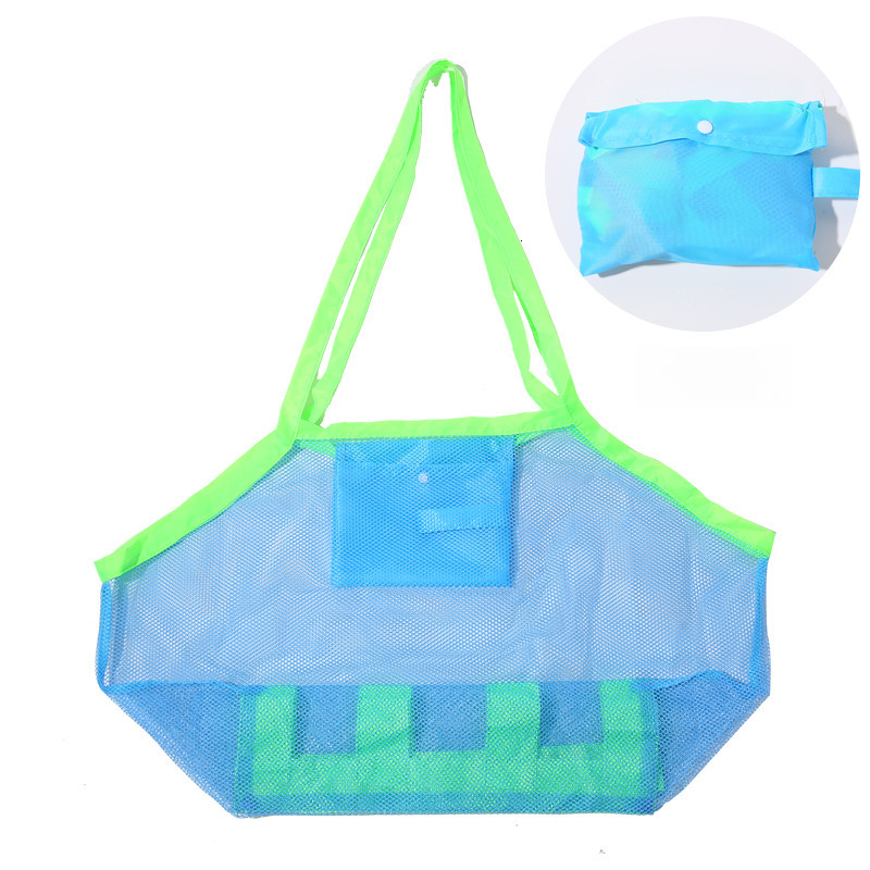 Large Outdoor Travel Folding Storage Tote Clothes Miscellaneous Toys Organizer Beach Mesh Bag
