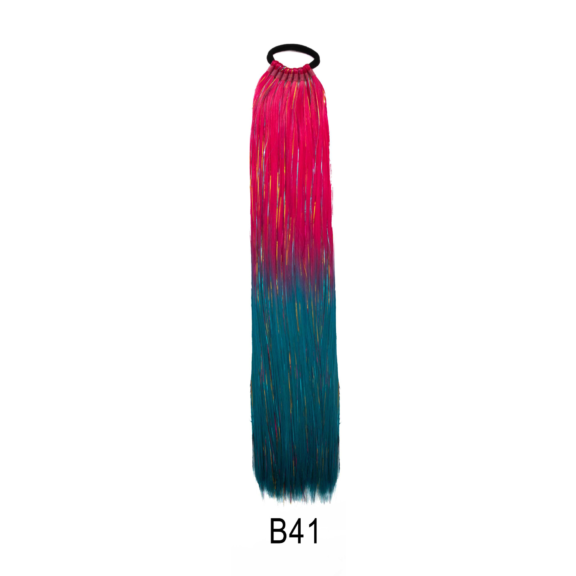 Luxurious Lasered Silk Fiber Pony Tails With Smooth Gradient Shading In Metallic Shades For Instantly Enhanced Hairstyles