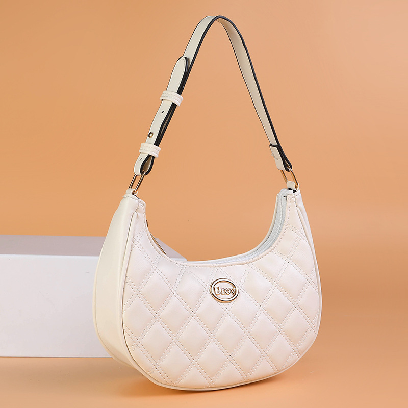 Free Shipping 2025 New Designer Bag Solid Color Crescent Women's Armpit Shoulder Bag Casual Boutique Shopping Bag High-end Luxury Handbag