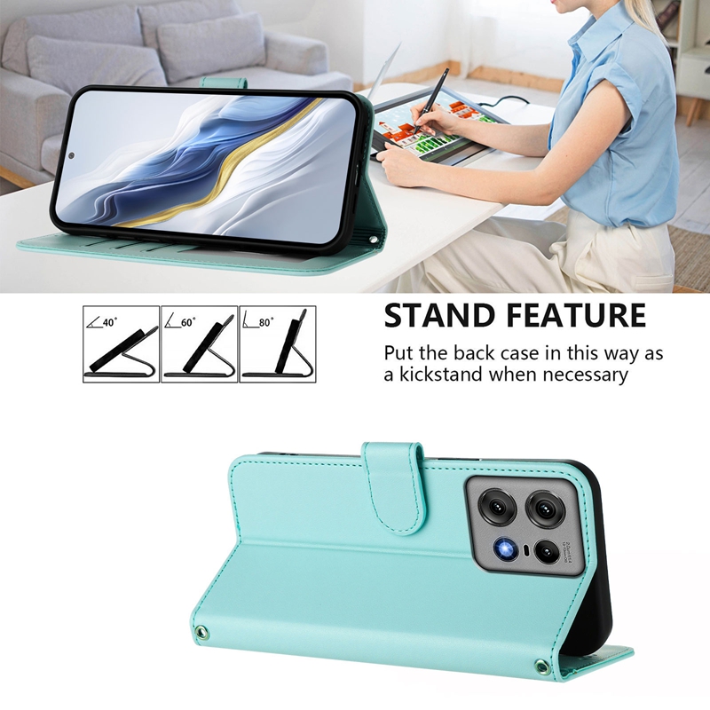 Plain PU Leather Wallet Cases For Moto Edge 60 Pro Stylus 5G 2025 G15 Power G05 E15 G Power Play G75 G55 Credit ID Card Slot Photo Holder Kickstand Bo