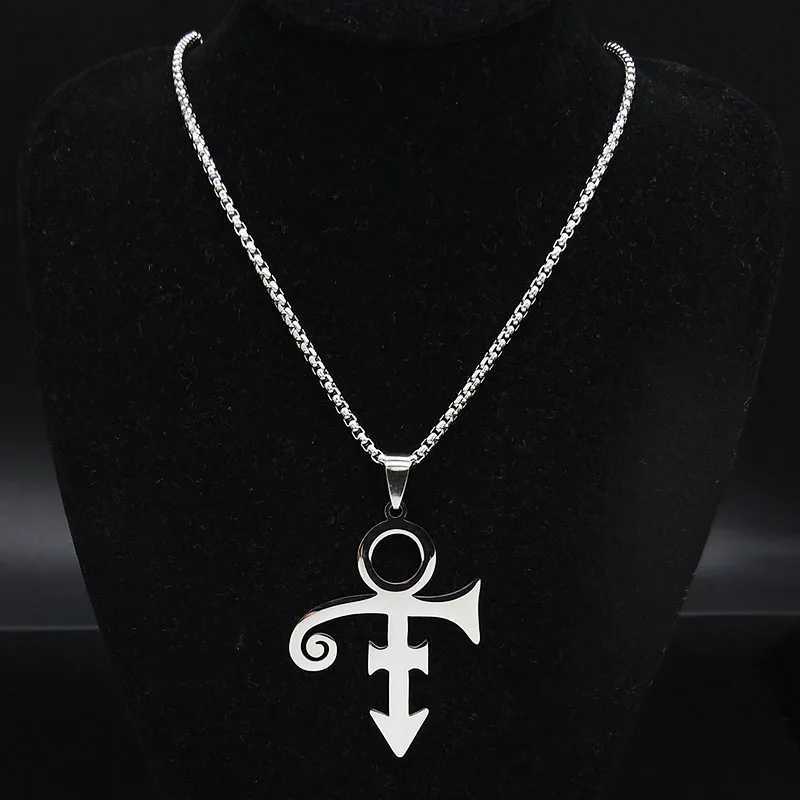 RIP Memorial Symbol Love Steampunk Stainless Steel Necklace Women The Minimalism Artist Love Symbol Prince Necklace Jewelry W250618
