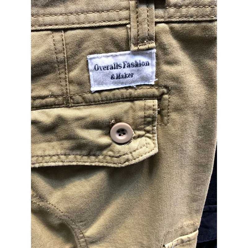 American High Street Multi-Pocket Pu Shuai Casual Overalls Pants Mens Summer Loose Sports Outdoor Pirate Shorts XJ250618