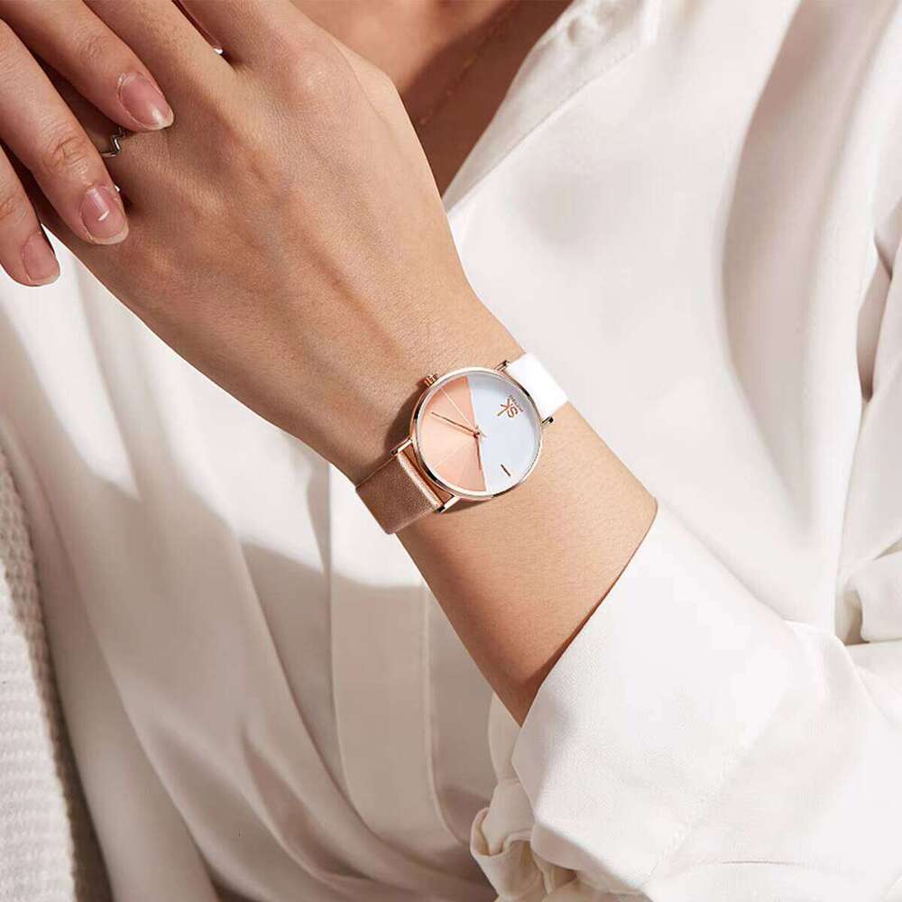 DHgargets SK Watch Woman Fashion Quartz Lady Watches Leather Band Waterproof Colorful Gifts for Women K0095L