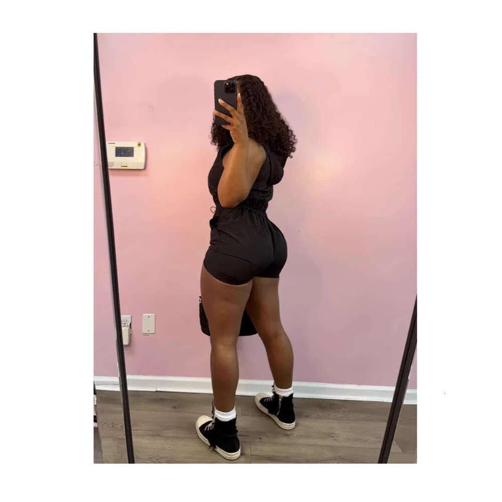 Summer New Hot Solid Color Personality Fashion Zipper Women's Jumpsuit Romper B5