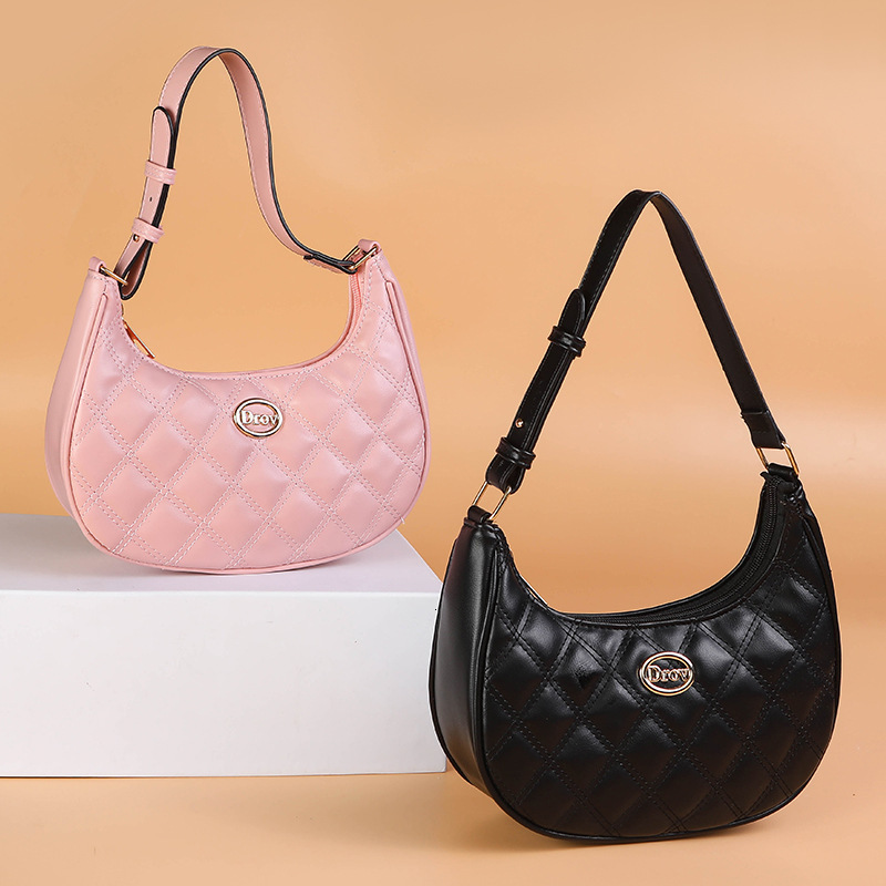 Free Shipping 2025 New Designer Bag Solid Color Crescent Women's Armpit Shoulder Bag Casual Boutique Shopping Bag High-end Luxury Handbag
