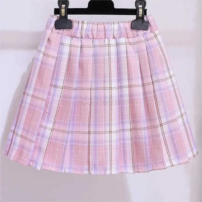 Sanrio Sanrio Childrens Suit For Girls Summer Cute Short Sleeve Tshirt + Pleated Skirt 2 PC Sets Casual Outfit Baby Kids ClothingXJ250618