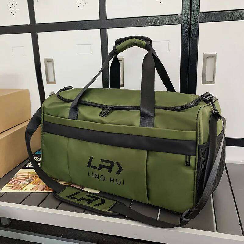 Durable Nylon Gym Bag Large Capacity Waterproof Travel Duffel For Men And Women