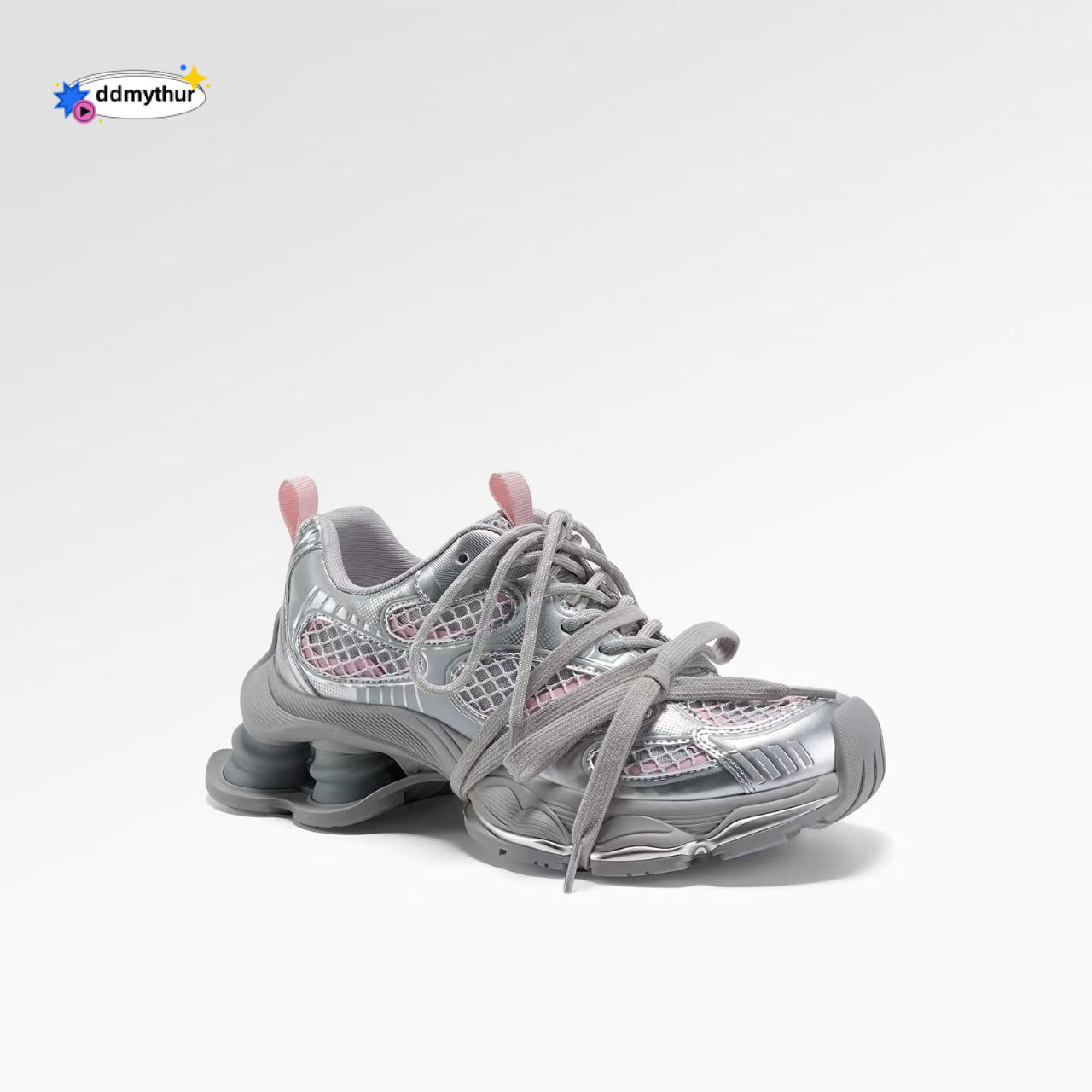 GGCC Galaxy Particle 2025 Spring New Vintage Thick-Soled Dad Casual Shoes for Women ddmythur