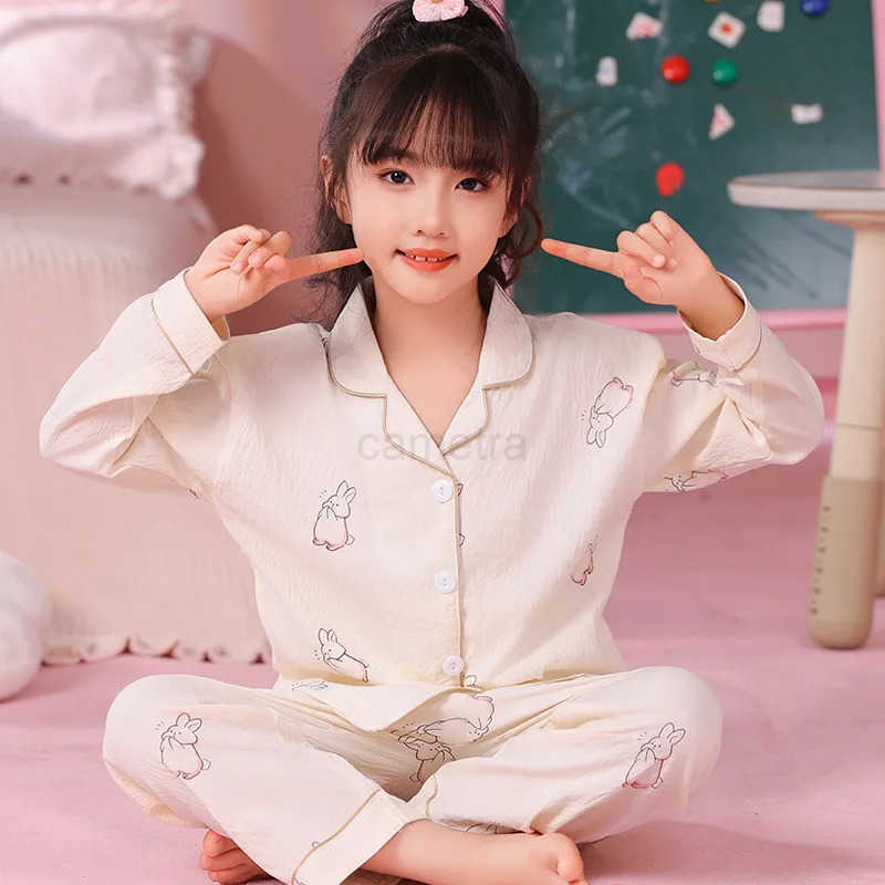 Sanrio Kuromi Girls Pajama Sets Print Kawaii Cartoon Style Comfortable Soft Housewear Set Fashion Durable Night Clothes Autumn Winter XJ250618XJ250618