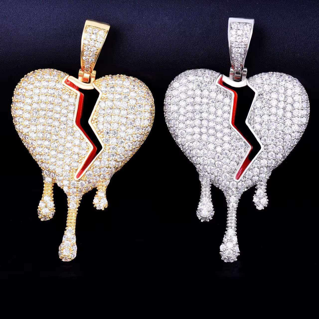 Elegant Rhodium Plated .925 Silver Chain Pendant Featuring Realistic Diamond-Like Sparkle
