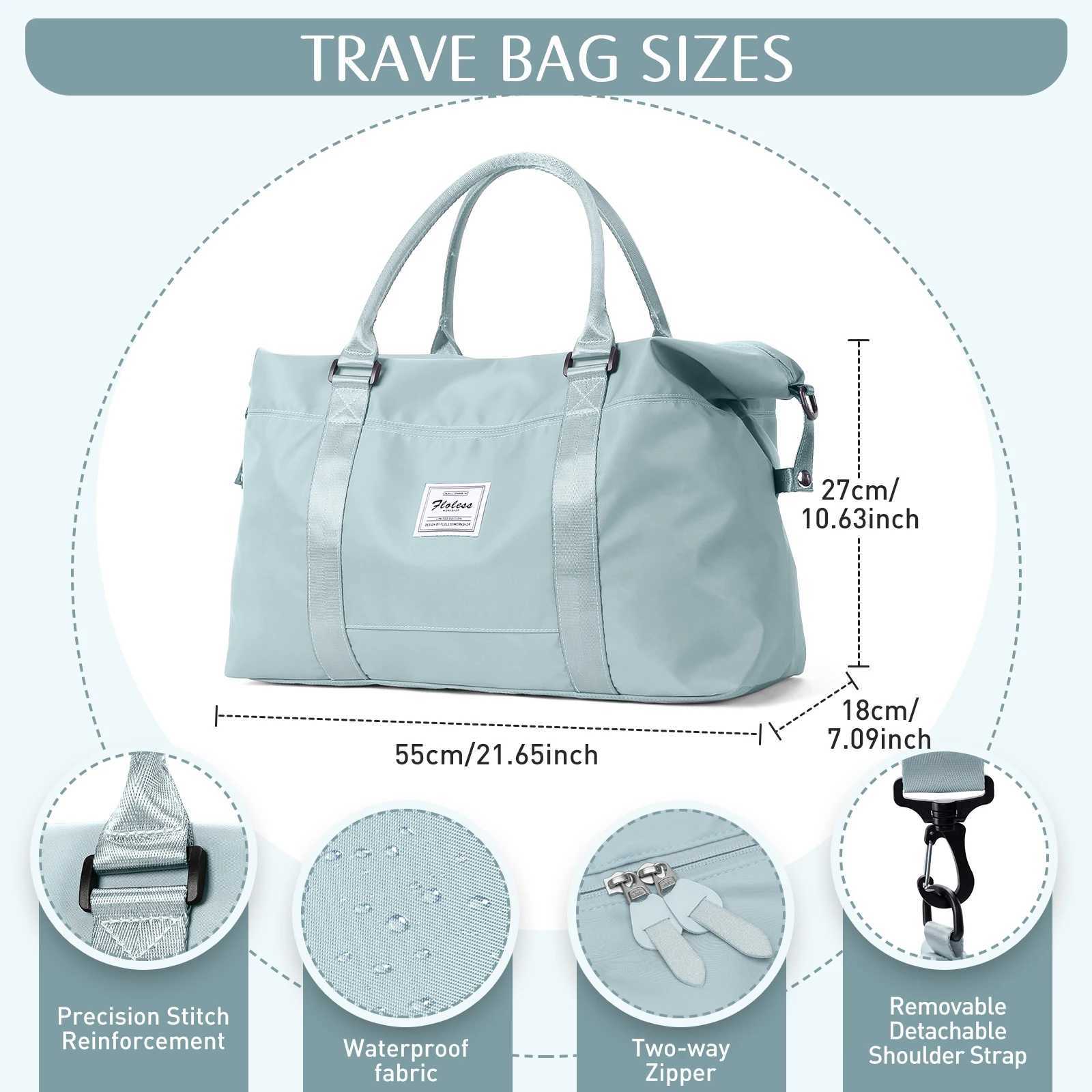 Fashion Travel Duffel Bag Lightweight Foldable ToteBag Carry On Luggage Bag Weekender Overnight Bag Travel Bag for Women and Men W250618