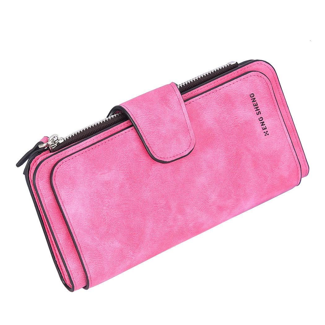 Free Shipping Designer Women's Long Matte Buckle Women's Wallet Coin Wallet Leather Wallet Luxury Bag Multiple Card Slots