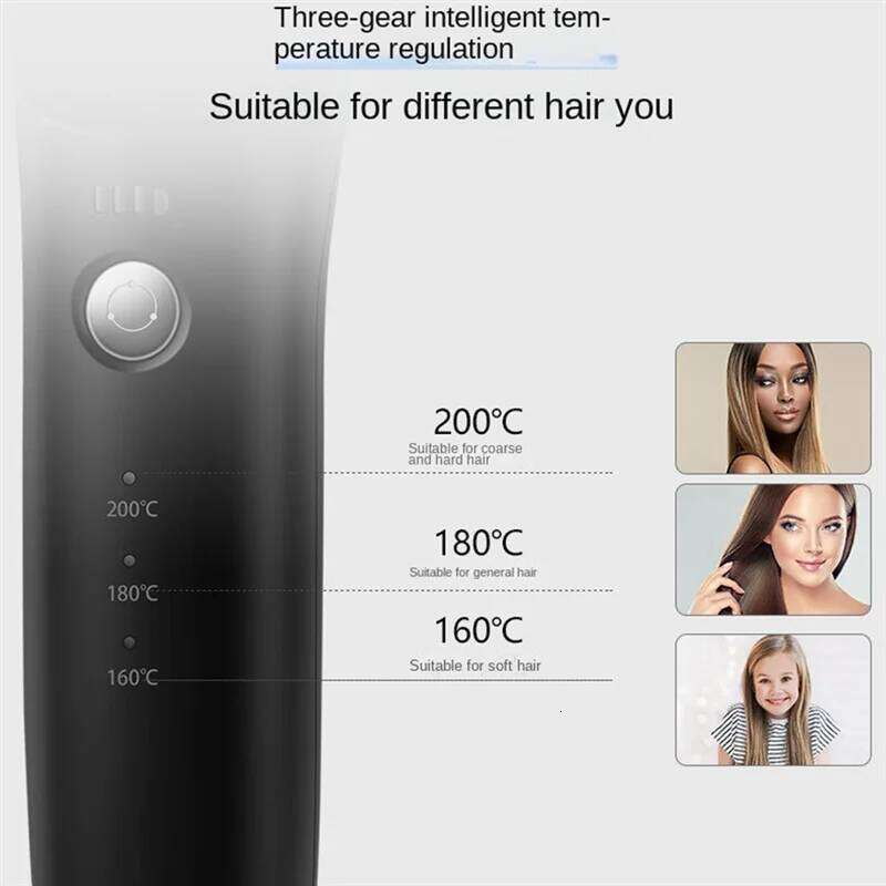 AY03-Cordless Straightening Electric Hair Smoothing Brush Beard Straightener For Rechargeable Heated Comb