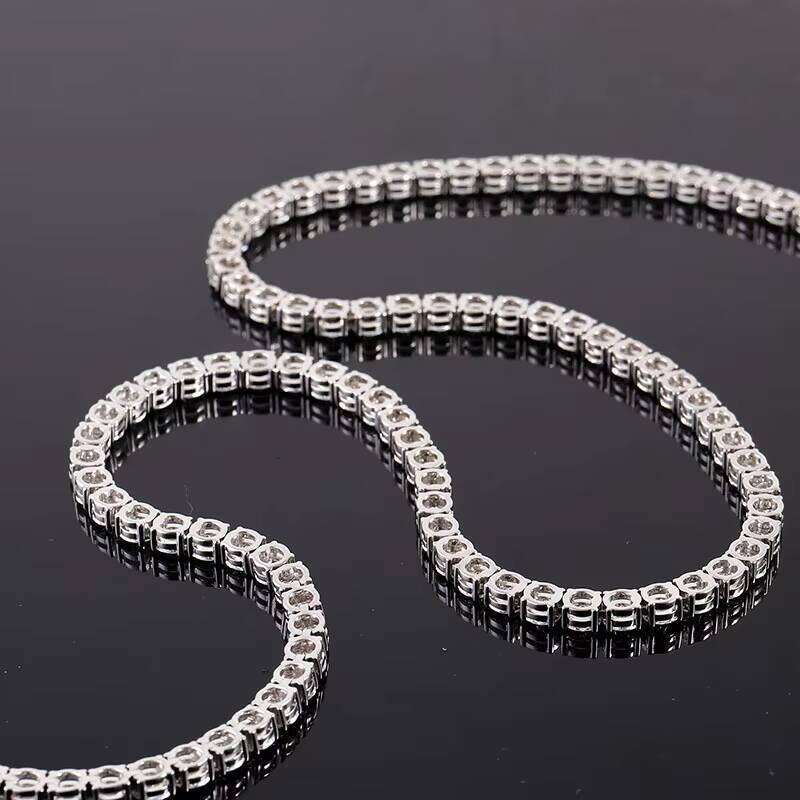 3mm Chain Sterling Sier GRA Certificate D Color VVS Silicon Stone Hip Hop Tennis Necklace