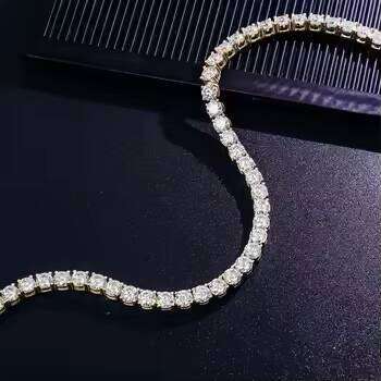 Ready to Ship 2mm 3mm 4mm 5mm Bracelet Gra Certificate VVS Silicon Stone Tennis Solid Sterling Sier Chain