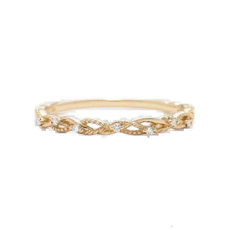 Hot Selling Diamond-Studded Twisted Luxury Ring for Women, Simple Niche Fashion, Unique High-End Jewelry