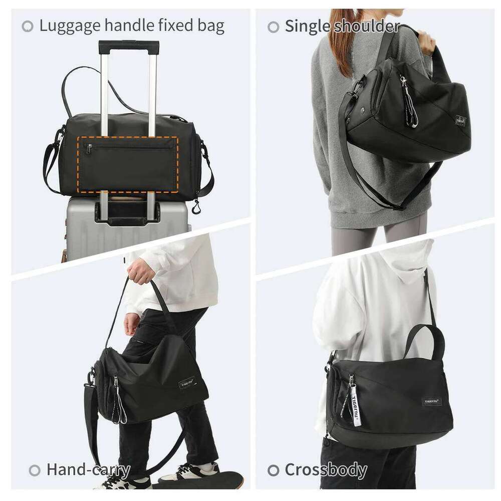 Tigernu Girl Sports Gym Femaletravel Duffel Handbags Fiess With Shoes Compartment For Women Light Weight Shot Trip Bag