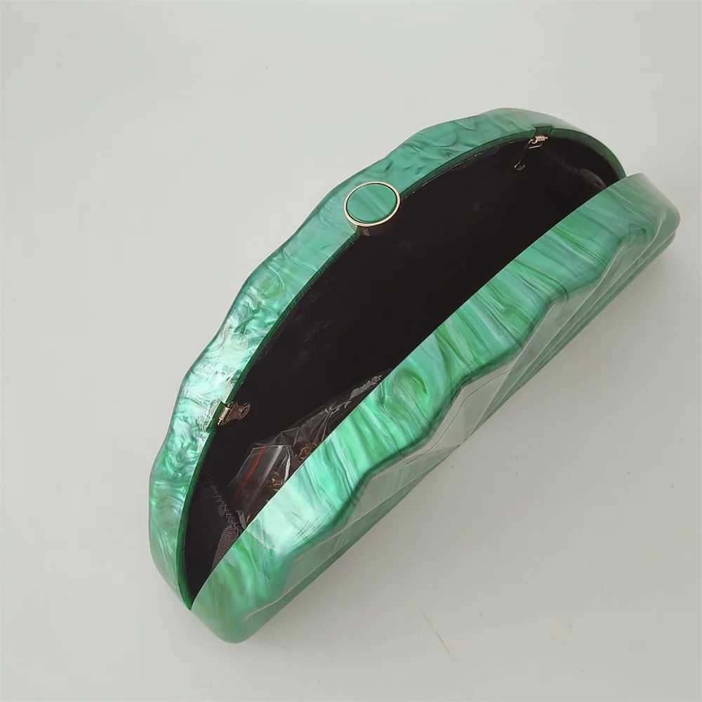 Marble Mini Beach Summer Party Evening Bag Women Half Moon Circular Barrel-Shaped Acrylic Box Day Clutch Purse Handbags Z250618