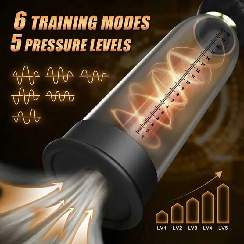 HESEKS Automatic Penis Pump 2 In 1 Stretching Vacuum Sucking Male Masturbation Cup Penis Enlargement Extender Sex Toys for Men W250618