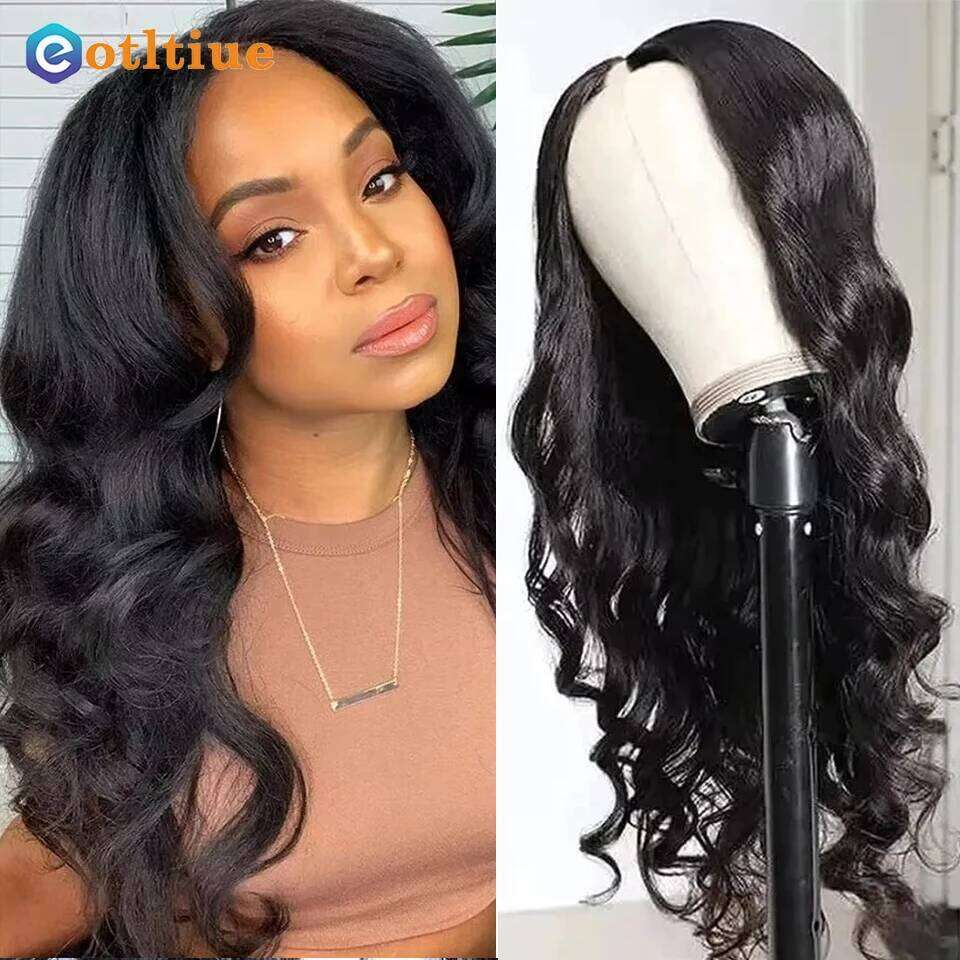 250 Density Body Wave Upgrade No Leave Out Glueless V Part Human Wig Remy Hair Daily