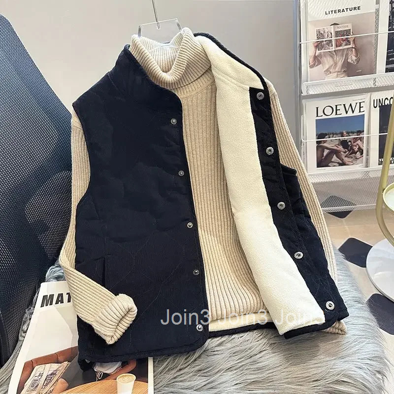Lady Giletes Half Slim Fit Short Elegant Cold Autumn Classic Working Womens Padded Cotton Vests Youthful Pretty Warm Cheap