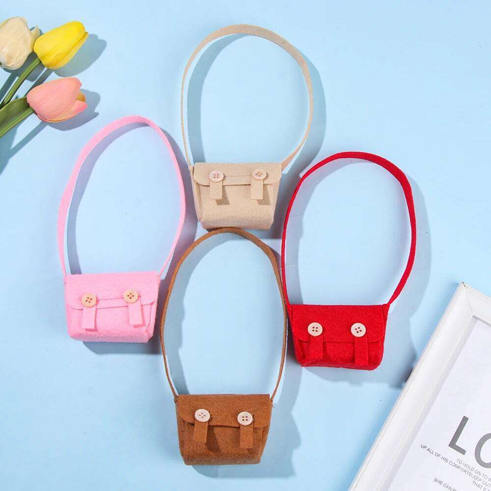 Labubu Bag Cartoon Animal Plush Bags Handbag Miniature Bag For Cm Idol Doll Clothes Accessories Changing Dressing Game Kids Toys