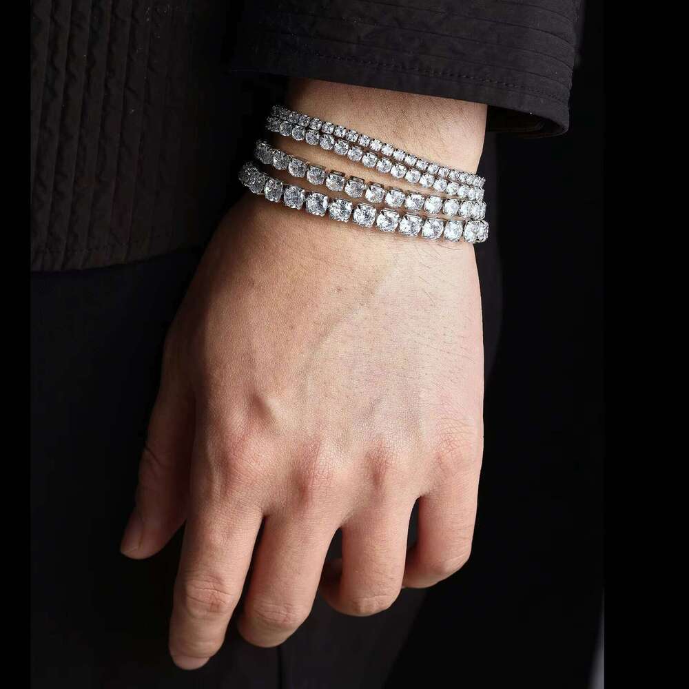 Fashion Sier Chain Jewelry for Women and Men 2.5mm 3mm 4mm 5mm Iced Crystal Zircon Tennis Bracelet