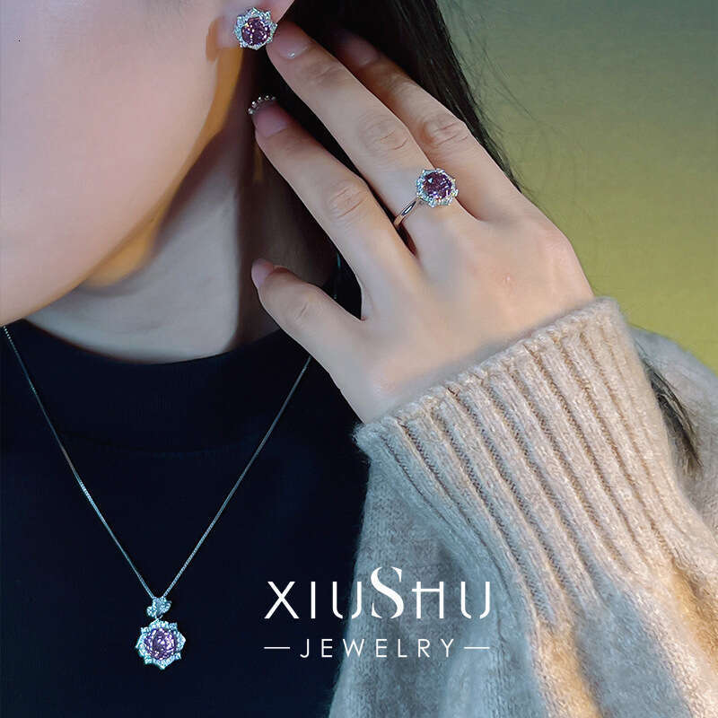 Millennial Rose Cut Light Luxury Versatile Inlaid High Carbon Diamond Elegant High-end Niche Design Simple Ring