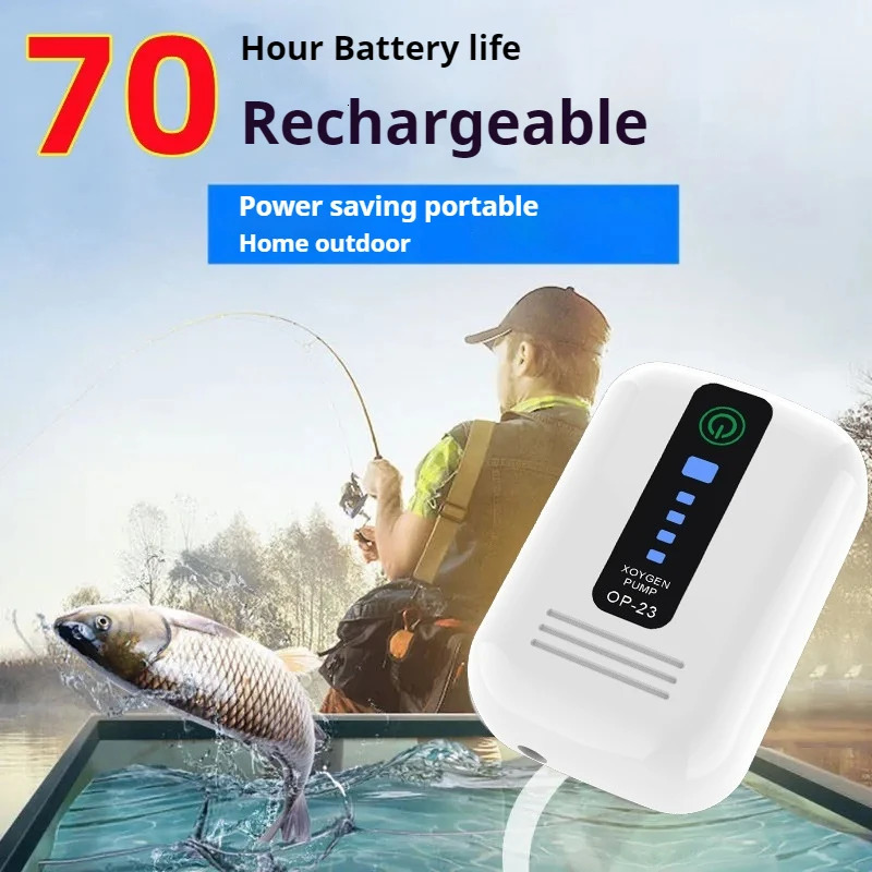 Portable Usb Oxygen Pump Oxygen Compressor Rechargeable Air Pump Aquarium Fish Tank Outdoor Fishing Accessories Dropship 250613