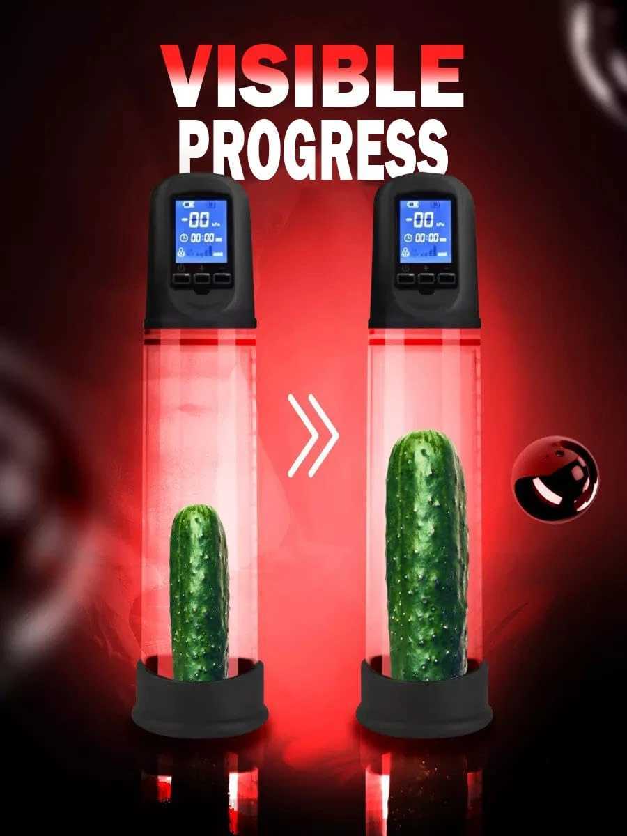 Electric Vacuum LED Penis Pump Enlargement Dick Pump Trainer Cock Extender Delayed Ejaculation Mens Sex Toy Mens Masturbator W250618