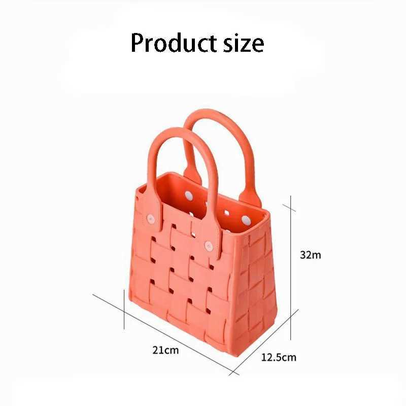 Beach Tote EVA Basket with Sand Waterproof Travel Bag Sandproof Handbag Multi-Purpose Storage Bag for Boat Pool Sports Gym B250618