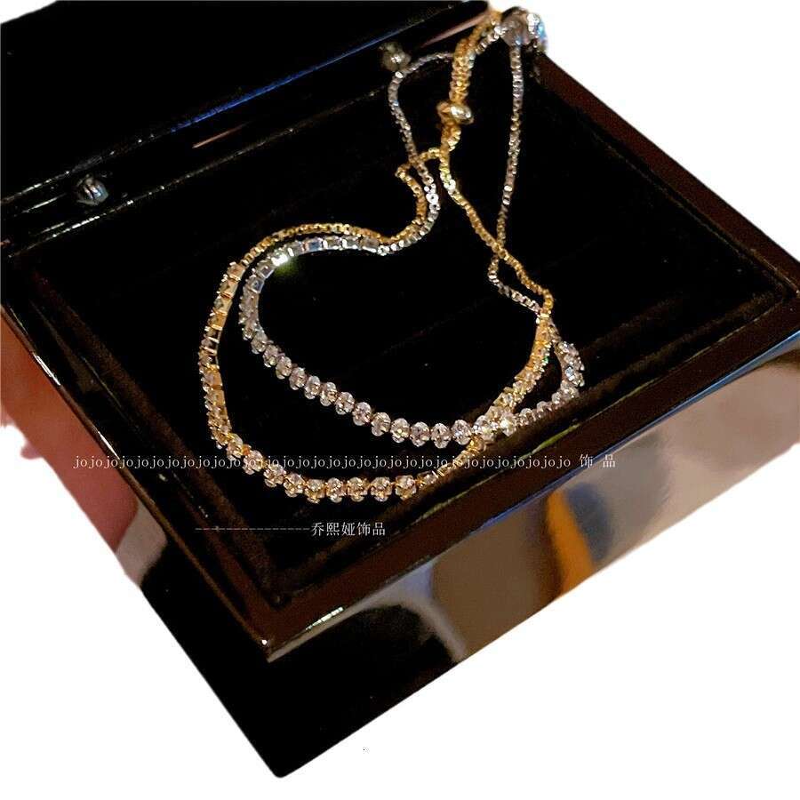 Niche Shiny Zircon 2025 New Style Brightening Micro-inlaid Electroplated Real Gold Bracelet