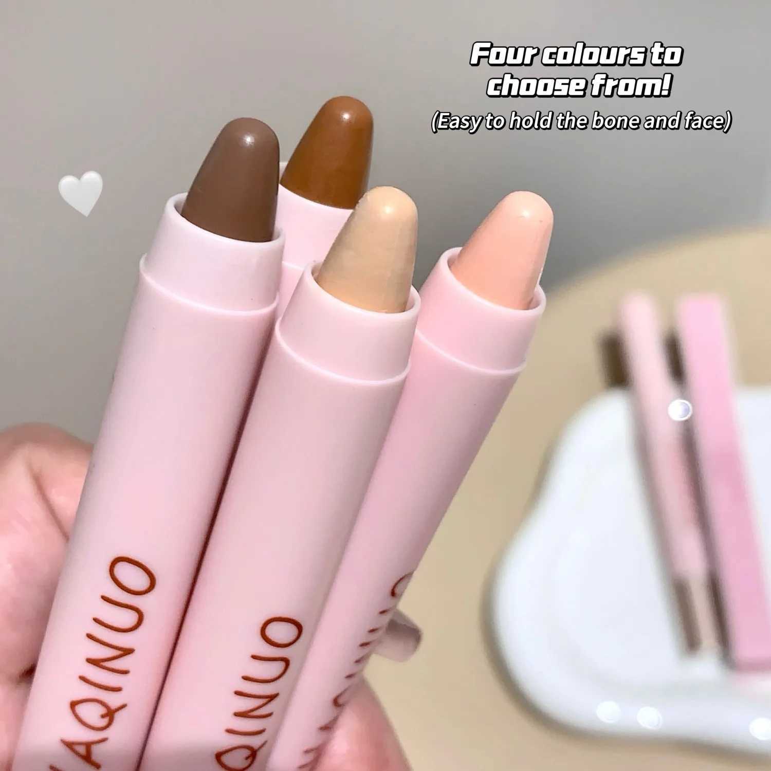 Contouring Pen - Long-Lasting Waterproof Sweatproof Natural Finish for All Skin Tones Highlights and Conceals Blemishes Dark XJ250618