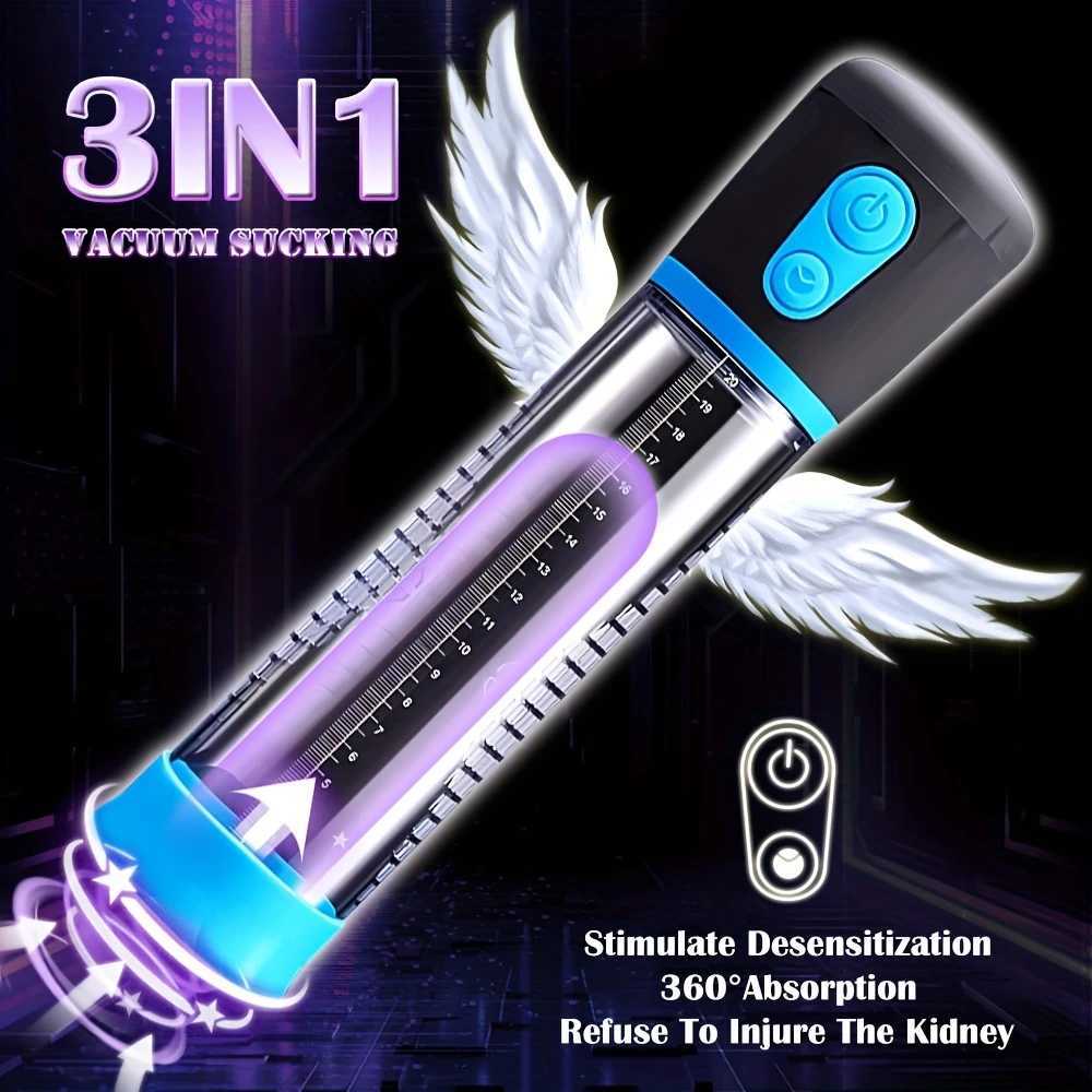 Electric Penis Vacuum Pump Enlargement Extend Pump Enhanced Penis Male Masturbator Penis Pumps Adult Sex Toys for Men Erections W250618