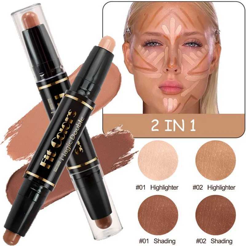 Dual-end Highlighter Concealer Stick Contour Shadow Smear Pen Brighten Face Body Nose Shadow Multi-functional Contouring Sticks XJ250618